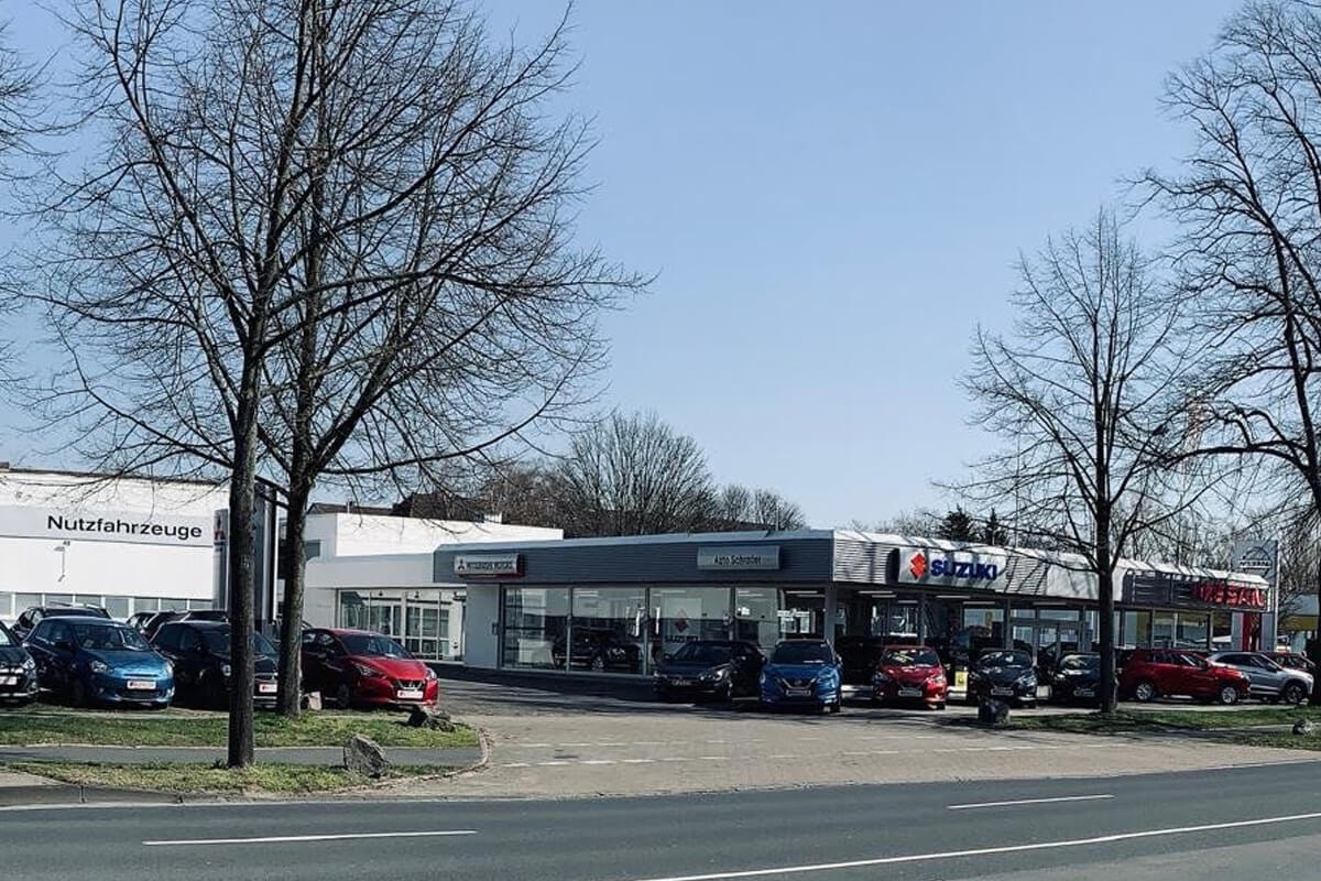 Außenansicht des Standorts Auto Schrader Braunschweig Süd